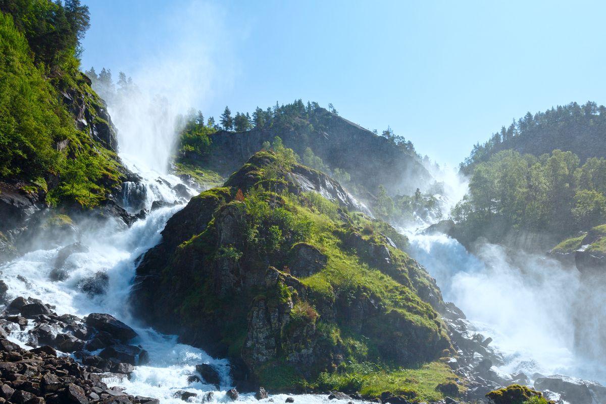Watervallen van Latefossen 