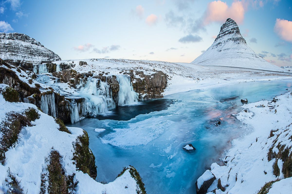Kirkjufell in de winter