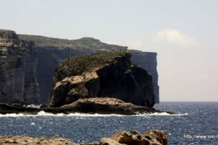 Rots in zee, Gozo, vakantie Malta