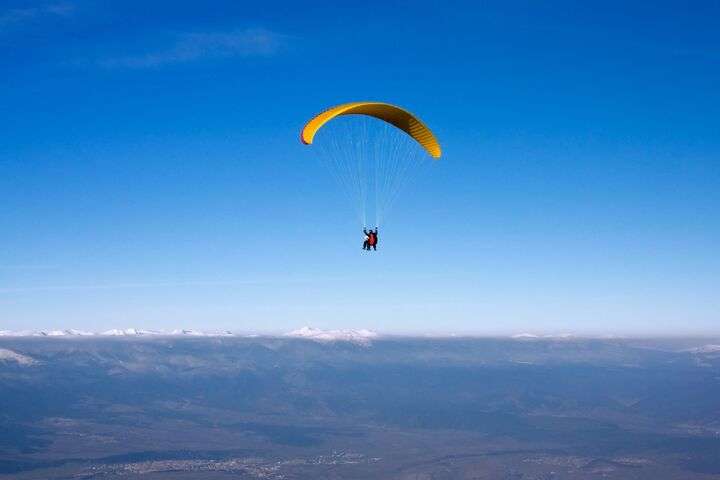 Zweef in de lucht boven Bulgarije