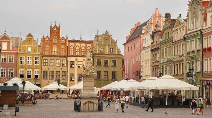 Centrale plein in Poznan, Oude markt, Polen