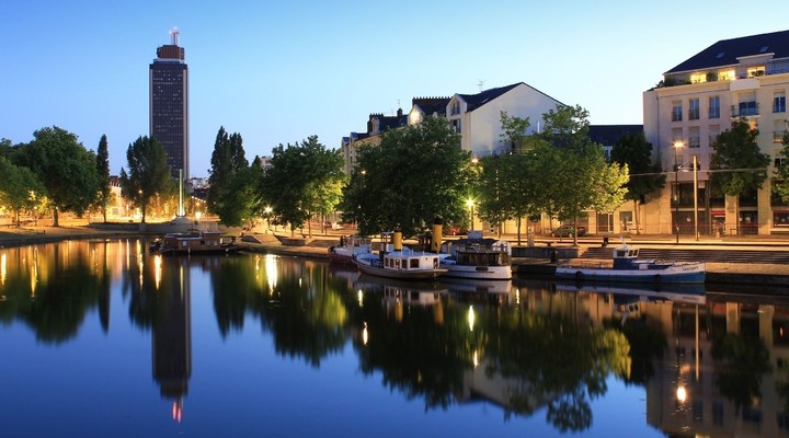 De stad Nantes in Pays de la Loire