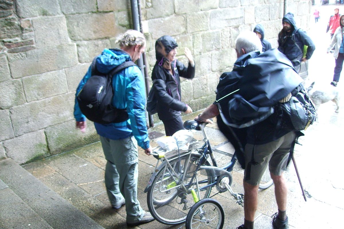 Op de fiets in Compostela