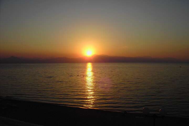 Zonsondergang in Athene in Griekenland