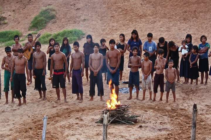 Guaraní indianen in Paraguay