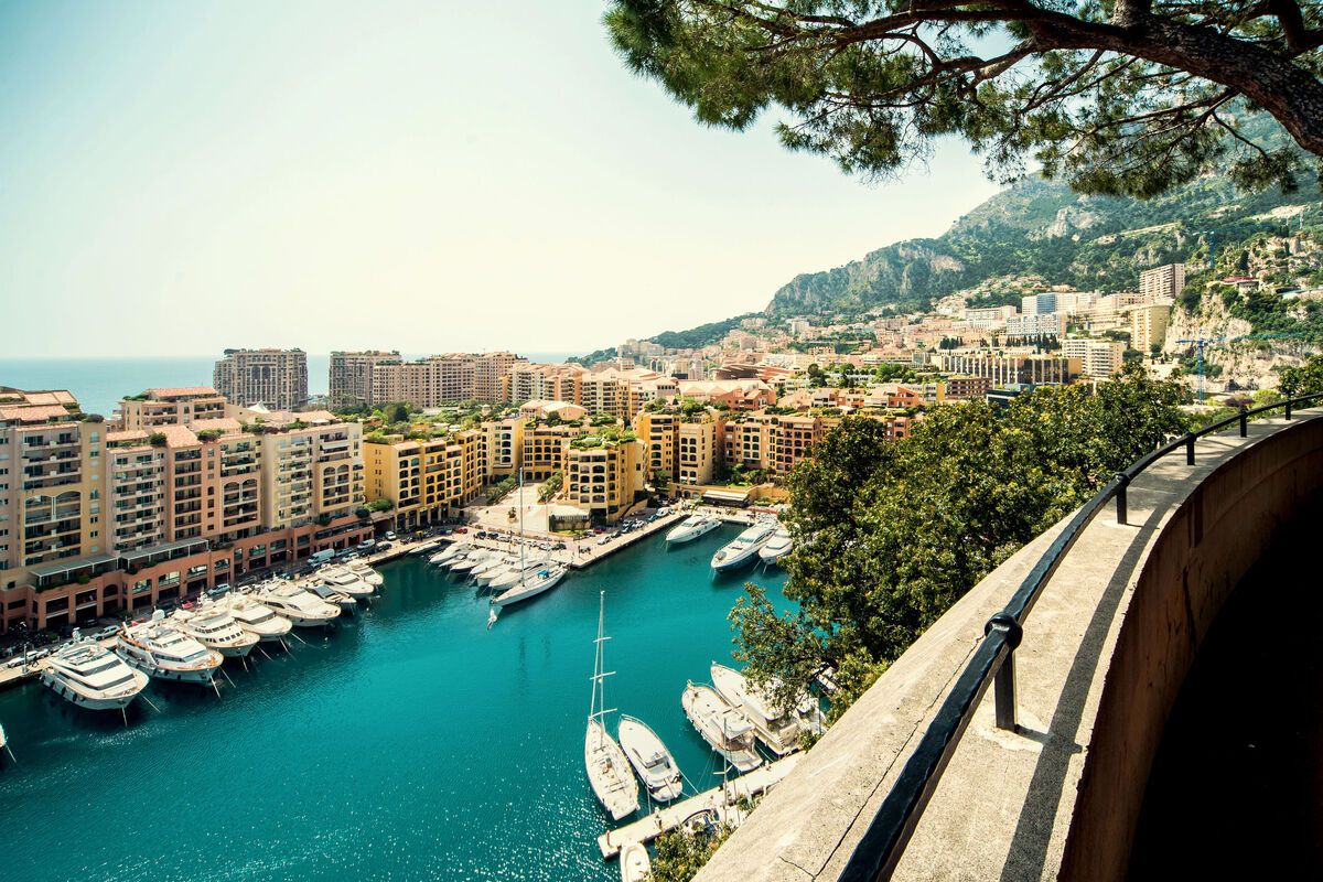 Uitzicht op Fontvieille Vorstendom Monaco