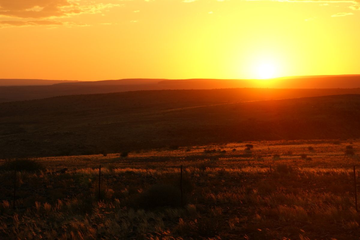 Zonsondergang Namibië