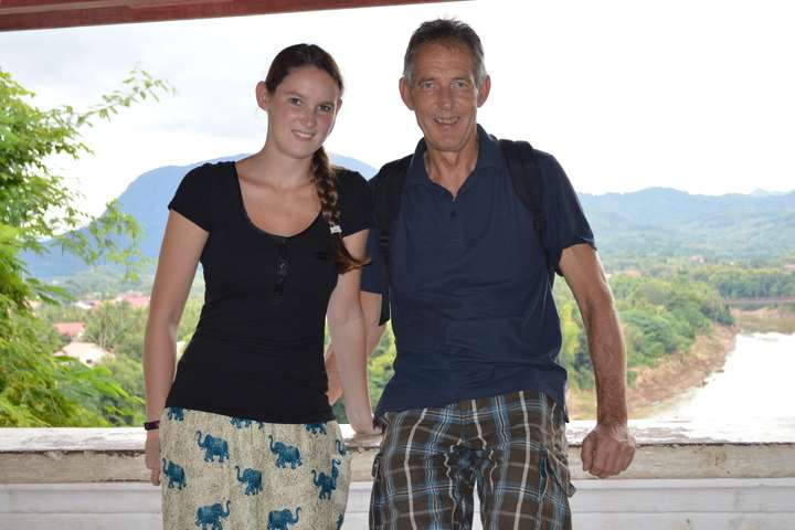 Sofie samen met haar vader