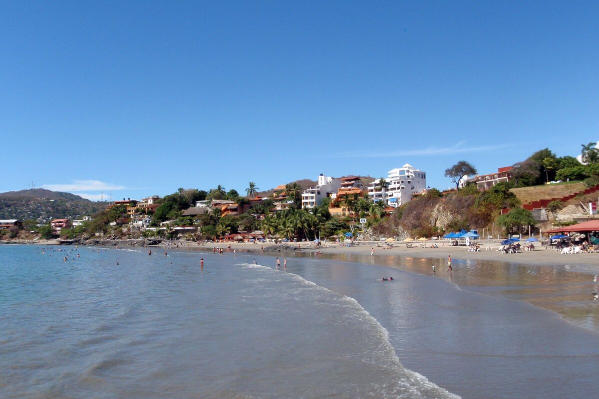 Tropisch strand Zihuatanejo, Mexico