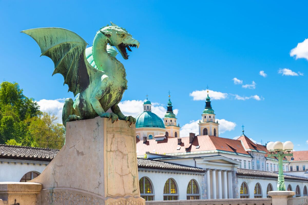 Dragon Bridge (drakenbrug) Ljubljana