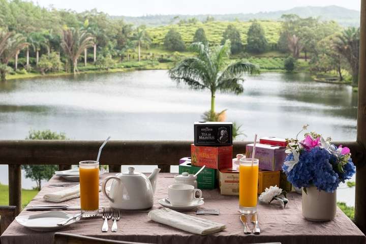 Het ontbijt met keuze van eigen thee