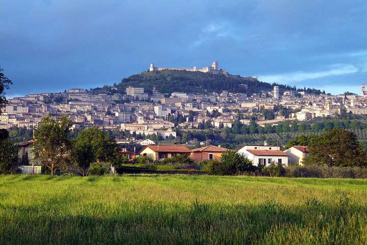 Assisi dorp, Umbrie, Itali