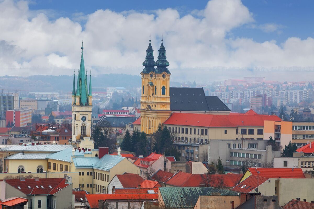 Uitzicht op de stad Nitra - Slowakije