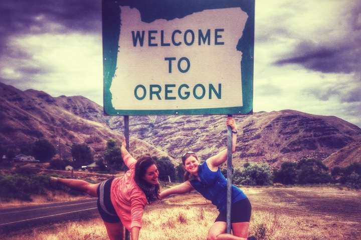 Bord Oregon, fietstocht Verenigde Staten