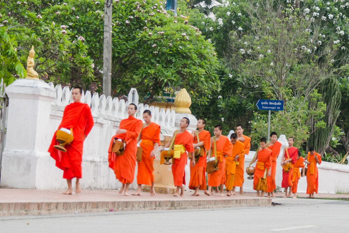 Monniken in Luang Prabang
