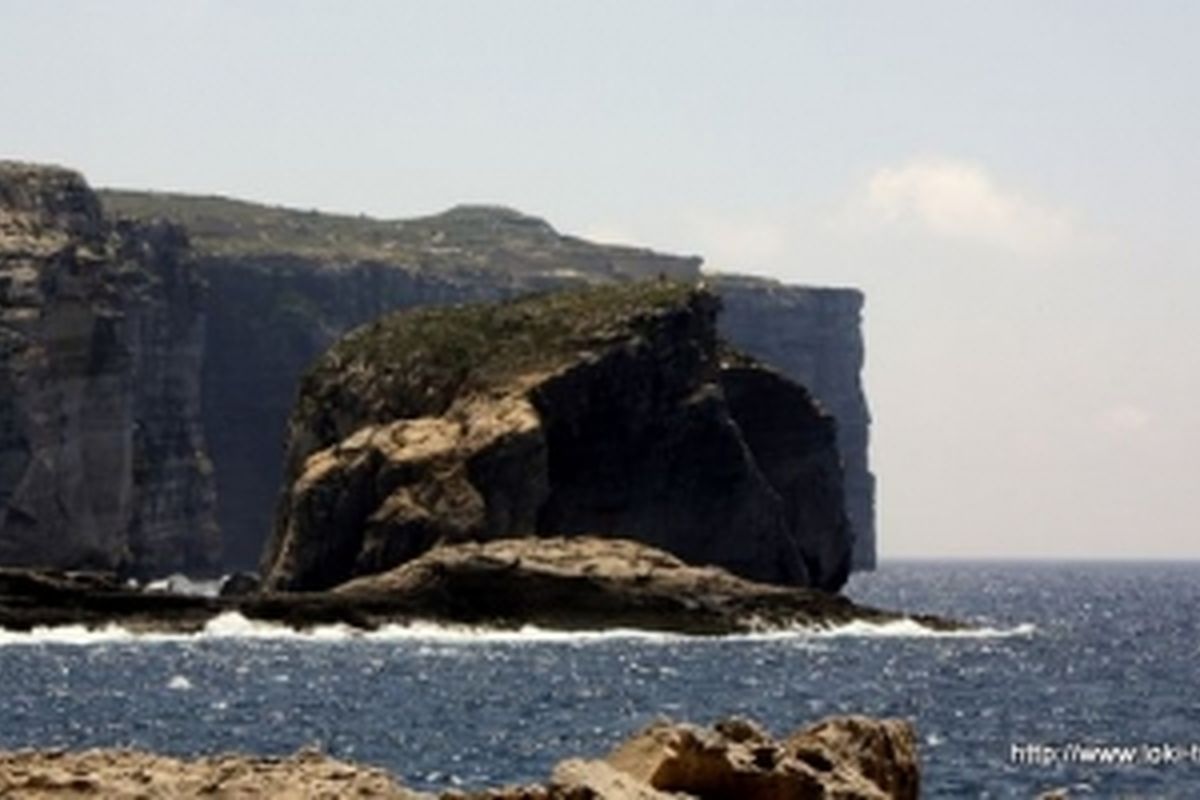 Rots in zee, Gozo, vakantie Malta