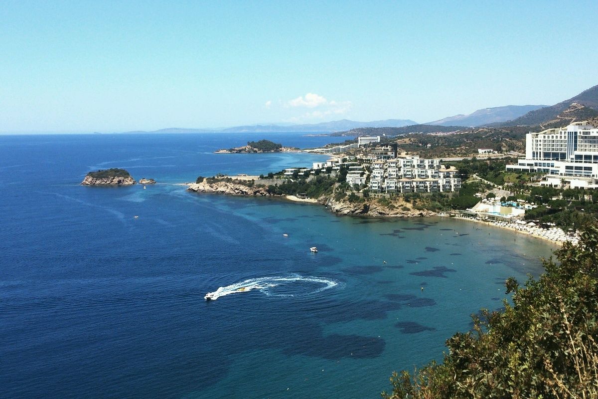 Kustlijn van Kusadasi, Turkije