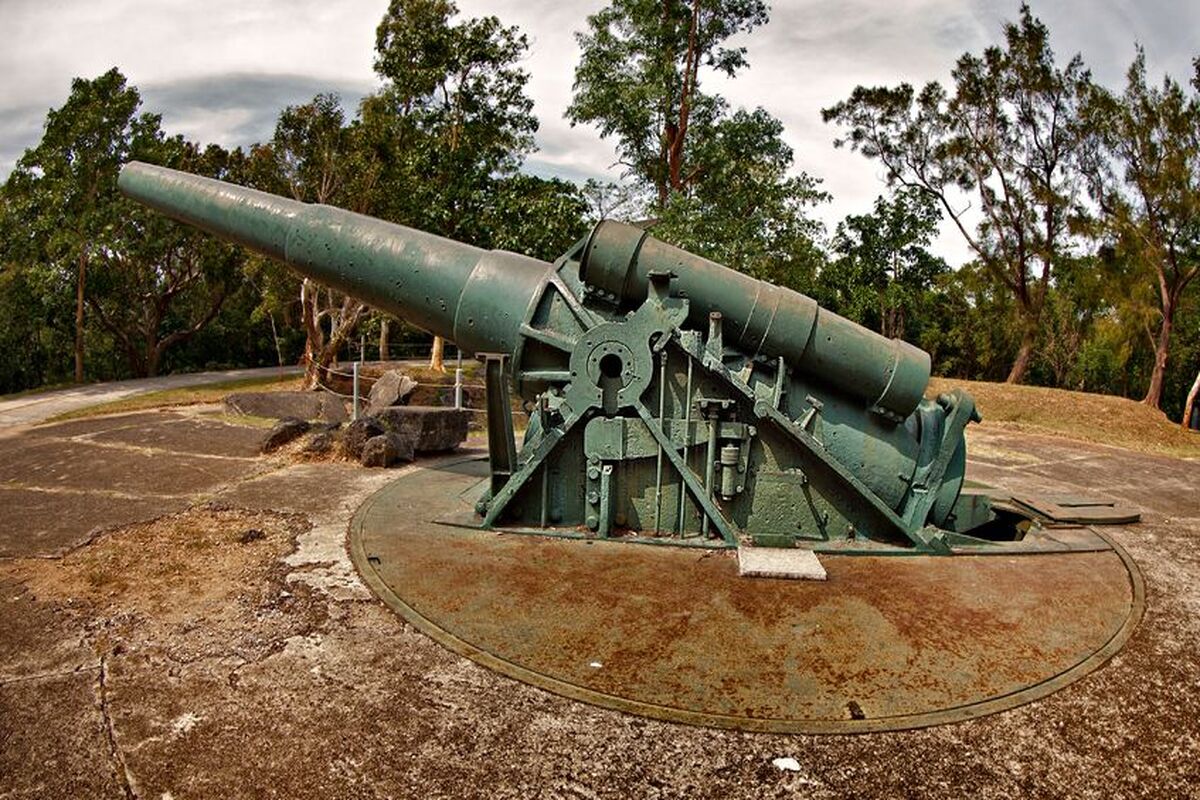 Een kanon op het historische Corregidor eiland