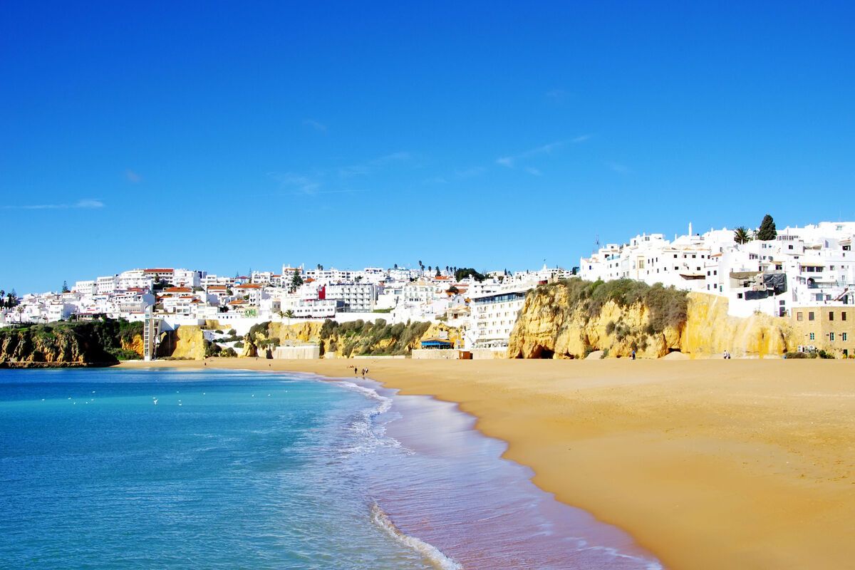 Strand van Albufeira, Algarve, Portugal