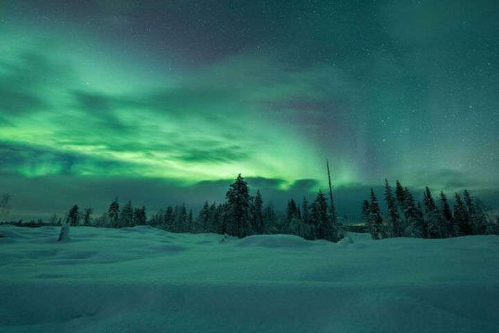 Het noorderlicht in Lapland