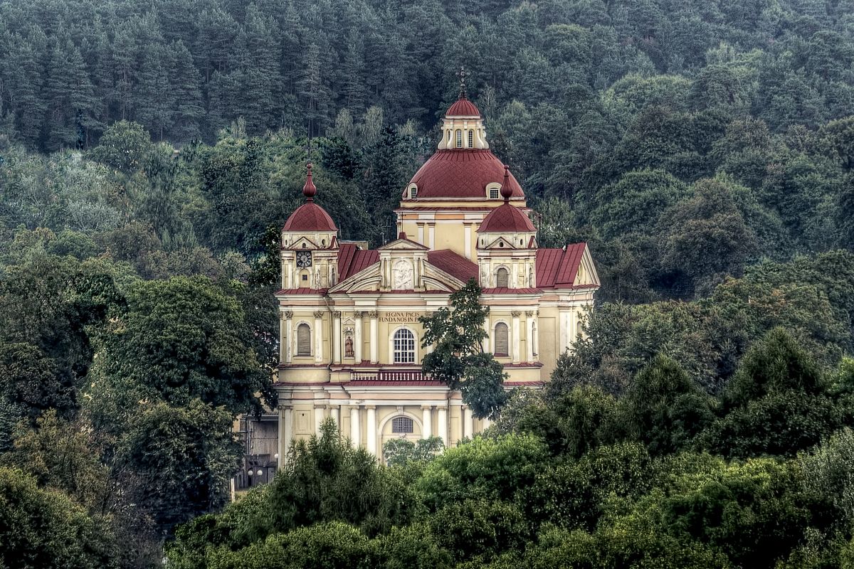 Mooi gebouw in Vilnius, Litouwen