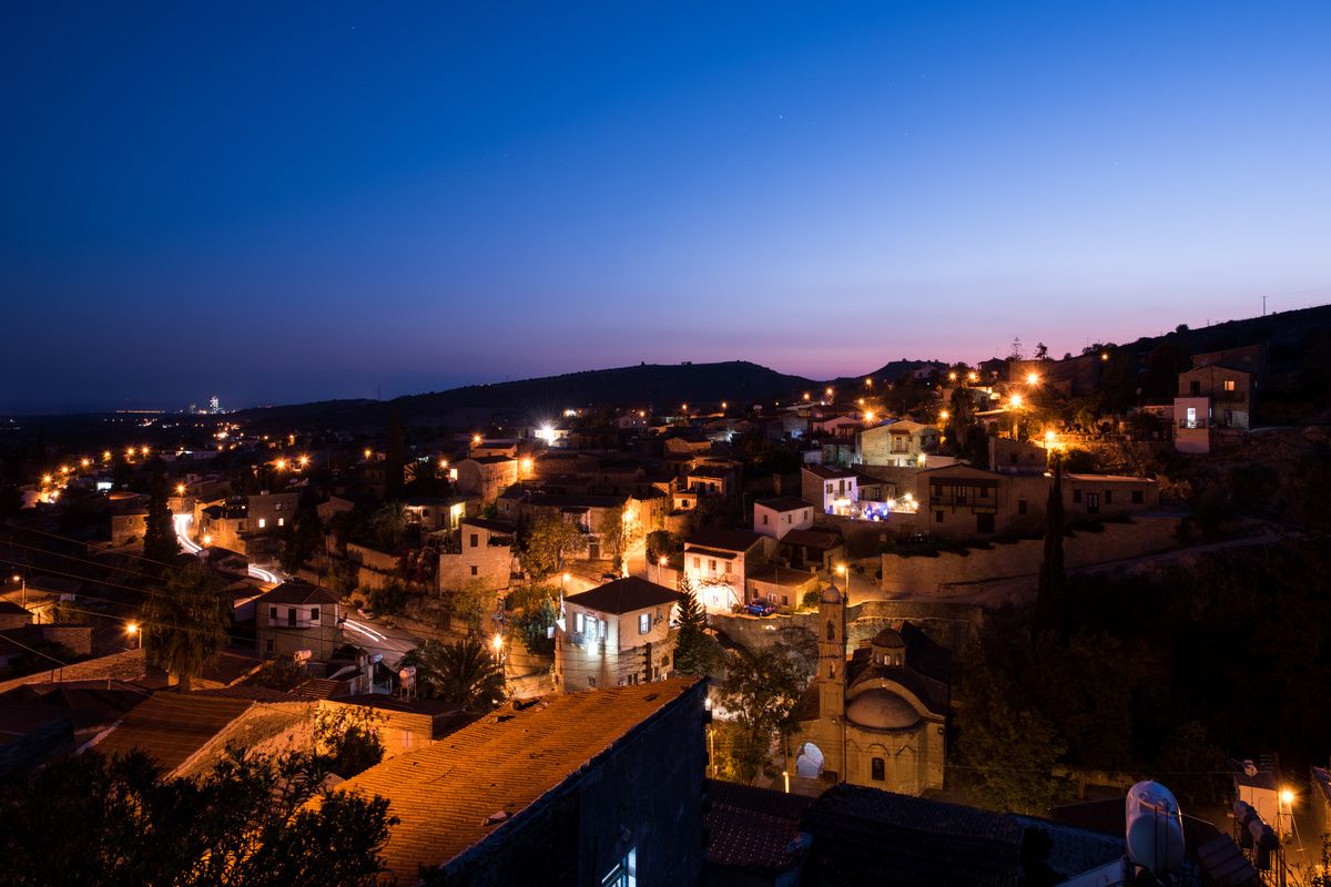 Het plaatsje Tochni in Cyprus