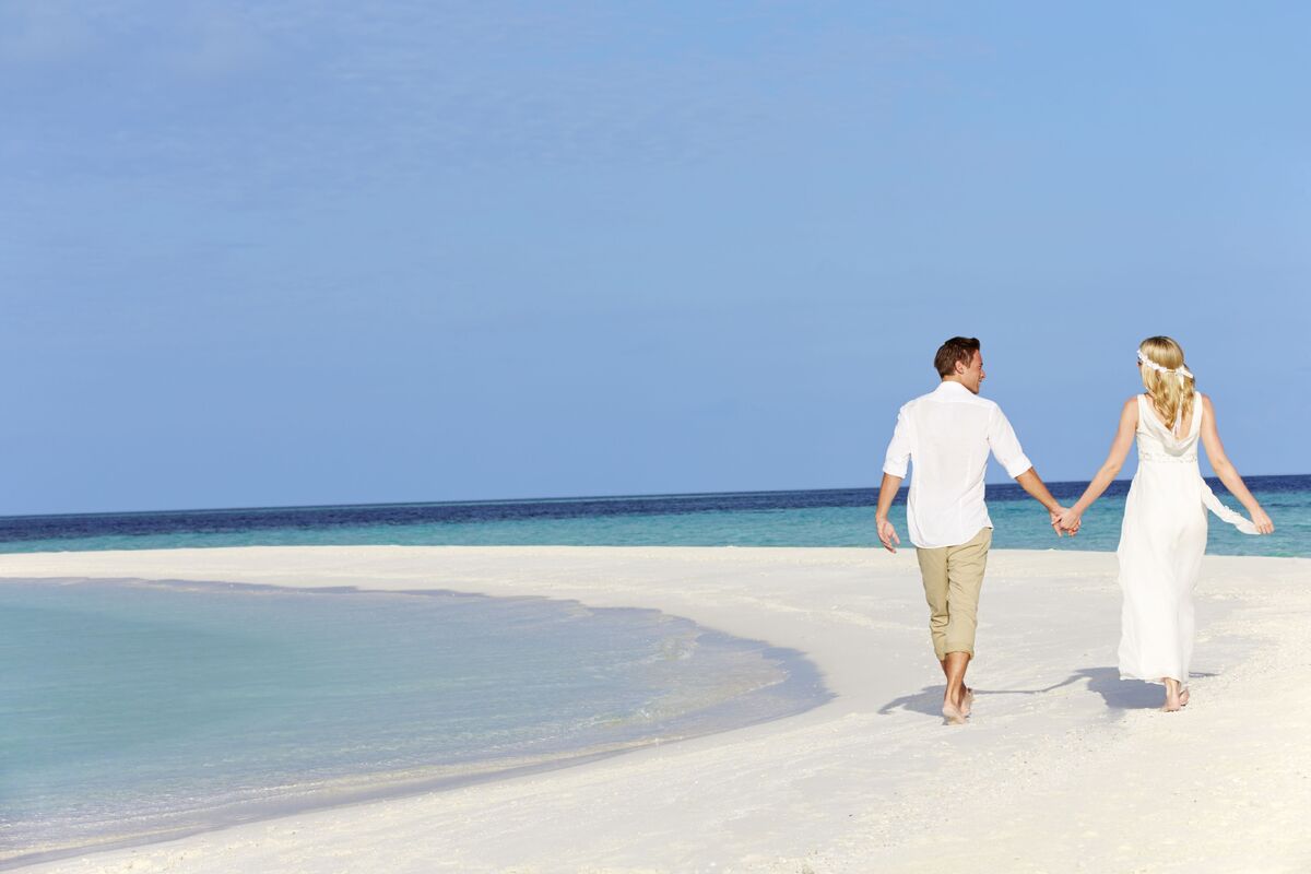 Wandeling over het strand