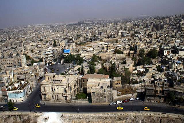 De grootste stad van Syrië; Aleppo
