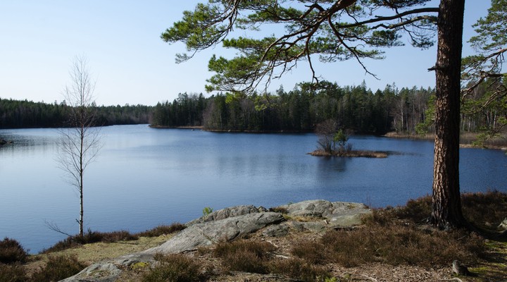 Landschap Zweedse provincie Smland