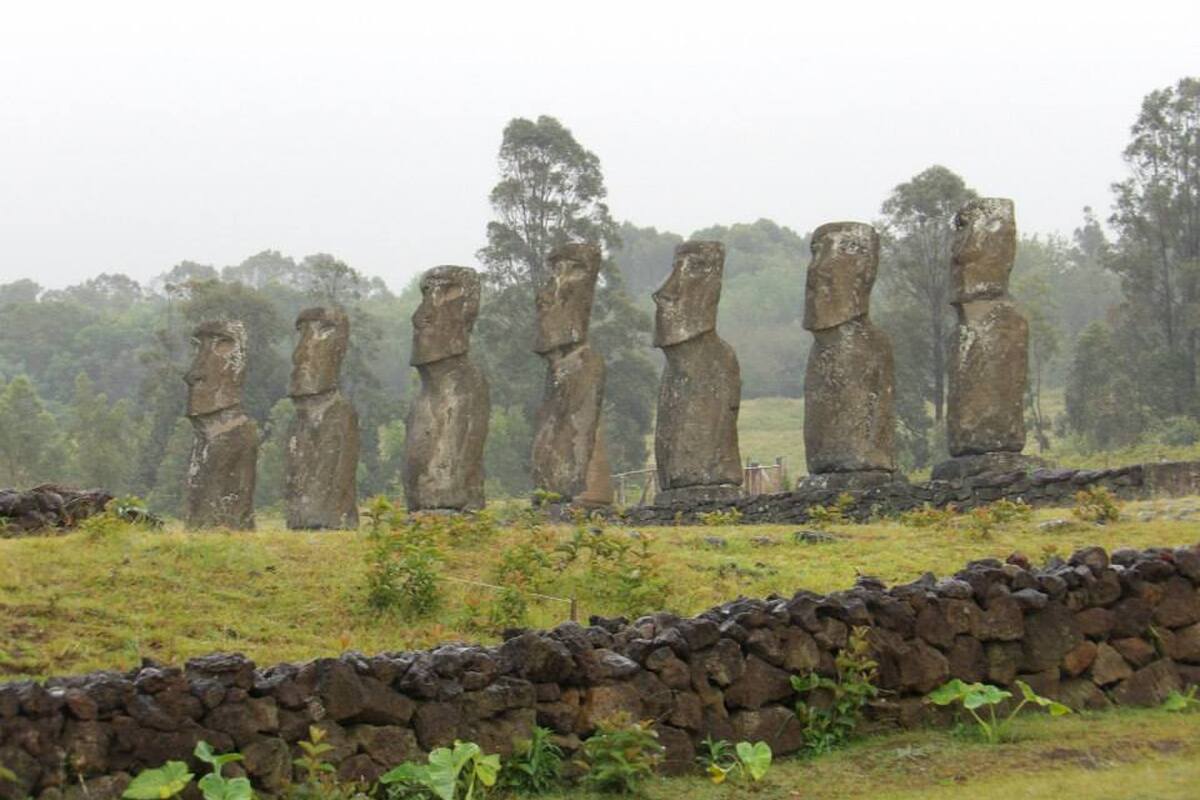 Los siete Moai, Paaseiland