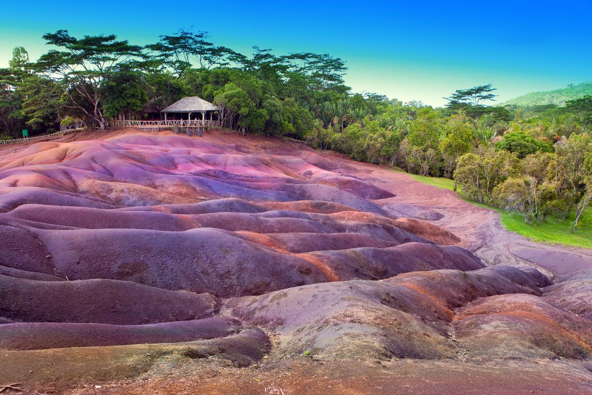 De zevenkleurige heuvels van Chamarel
