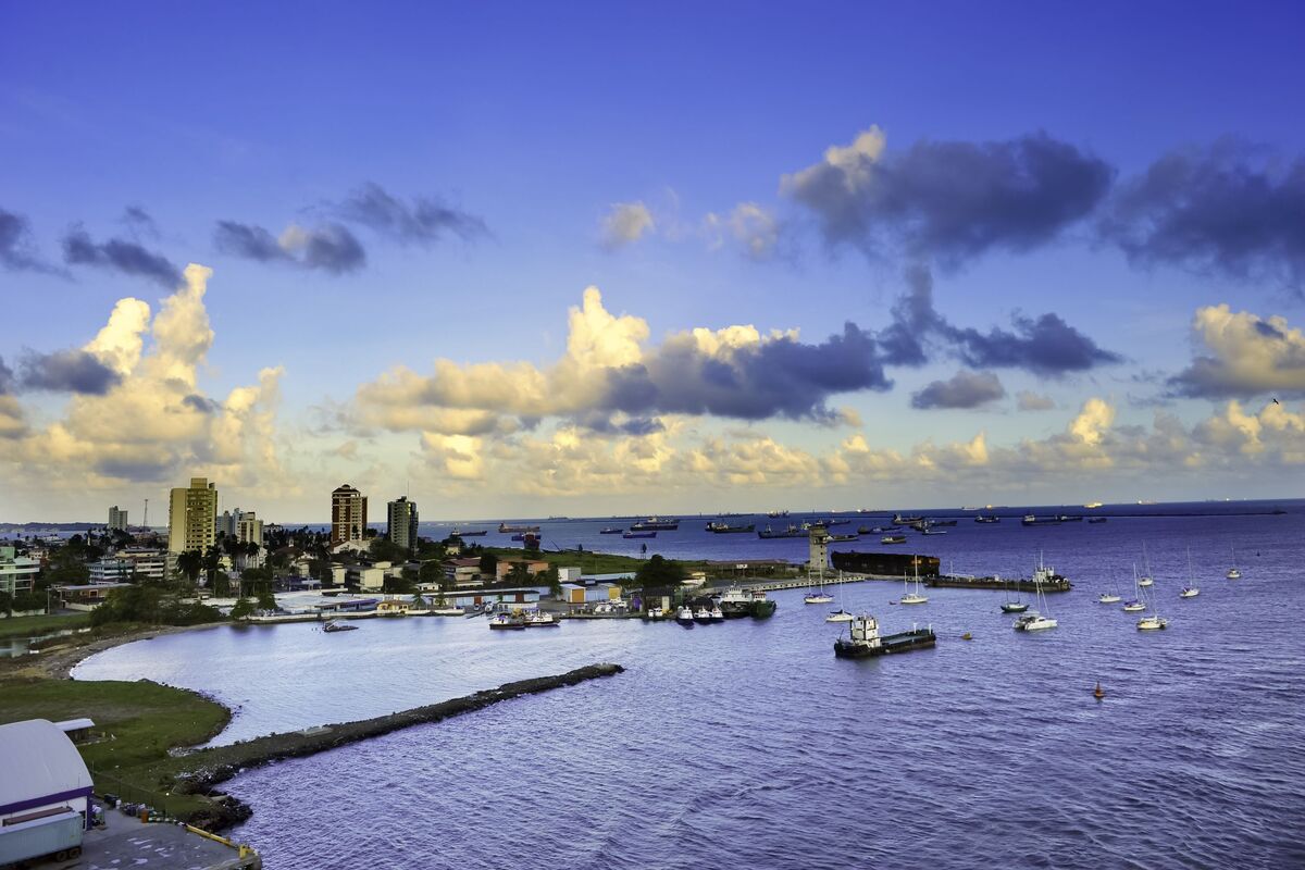 De haven van Col�n, Panama