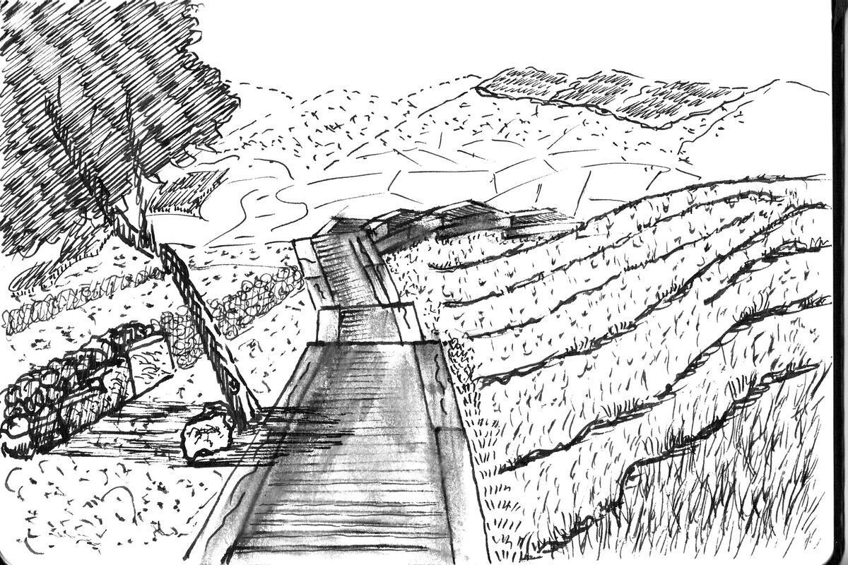 Pergamon vlonders, tekening J. Meeus