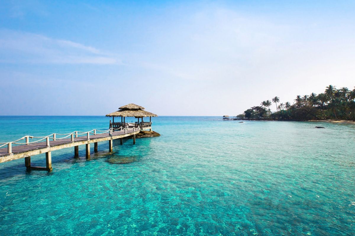 Helderblauwe wateren in het populaire Bali