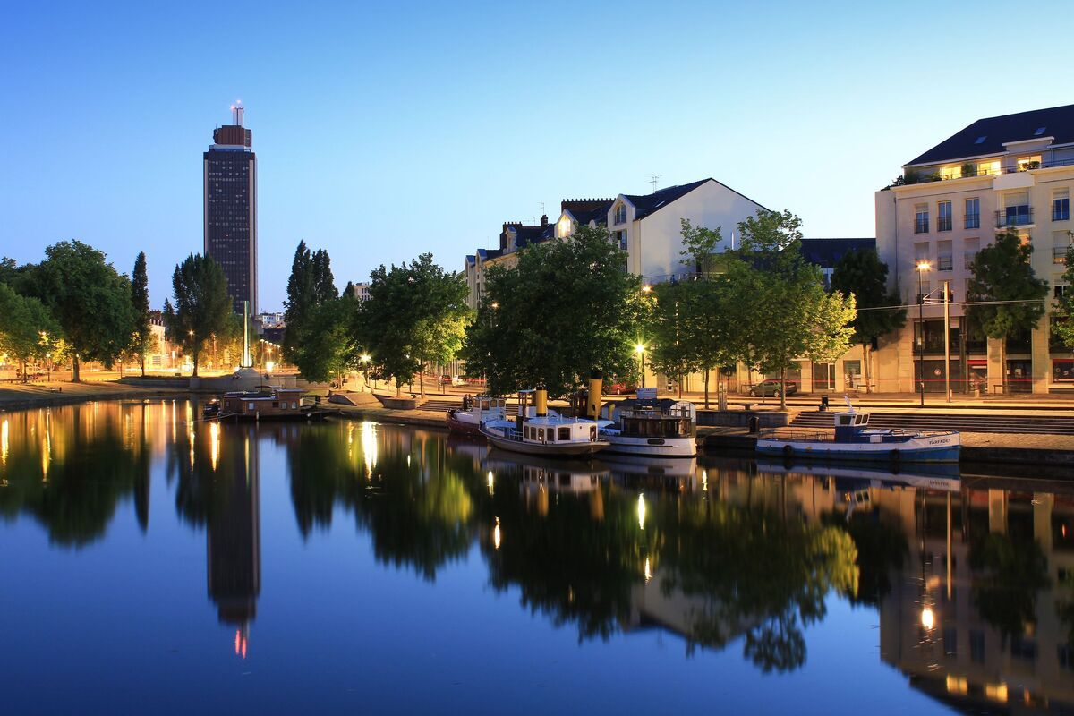 De stad Nantes in Pays de la Loire