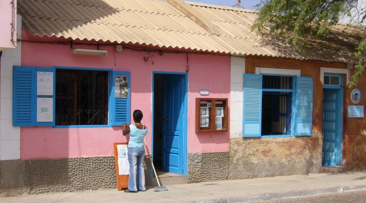 Een huisje op Brava in Kaapverdi