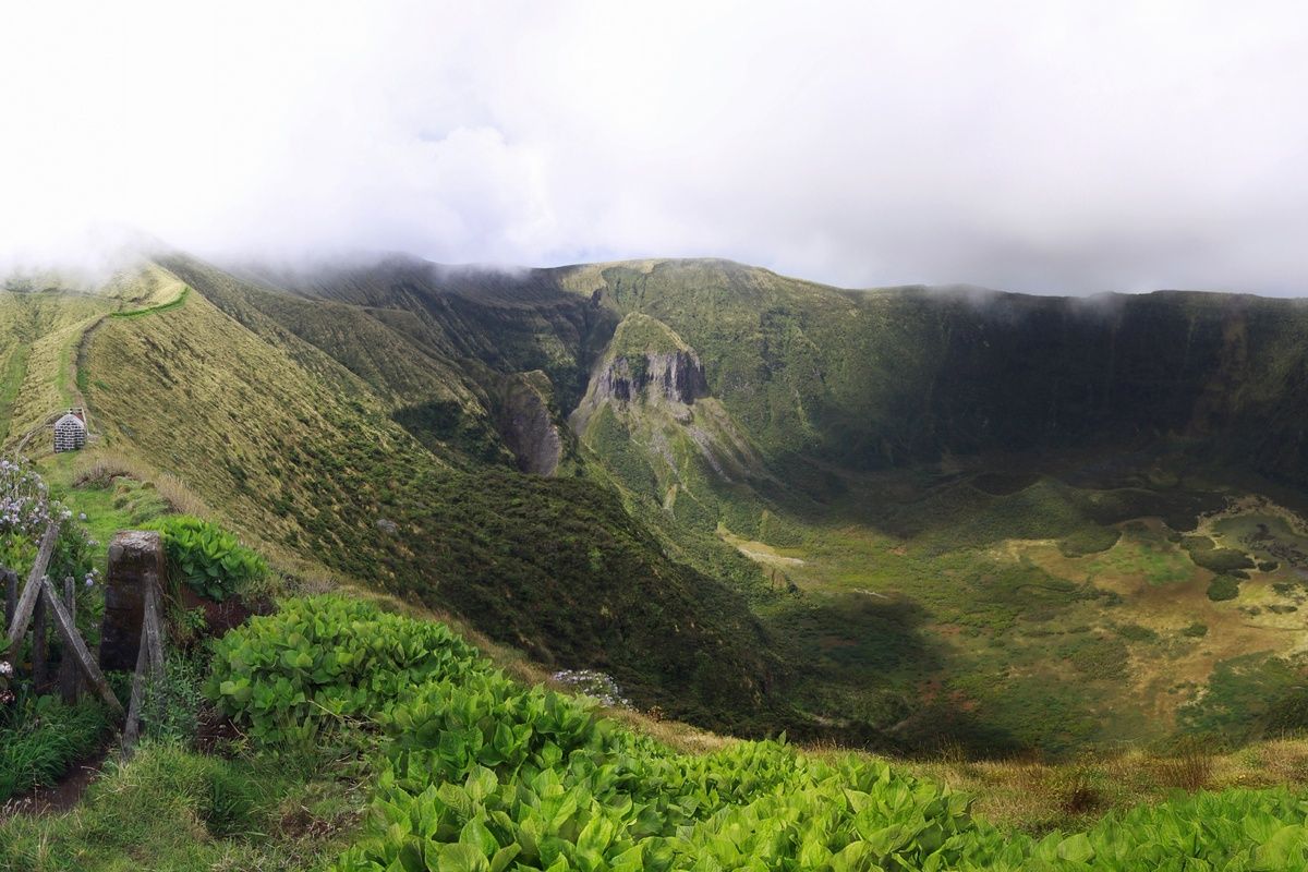 Groene landschap van de Azoren