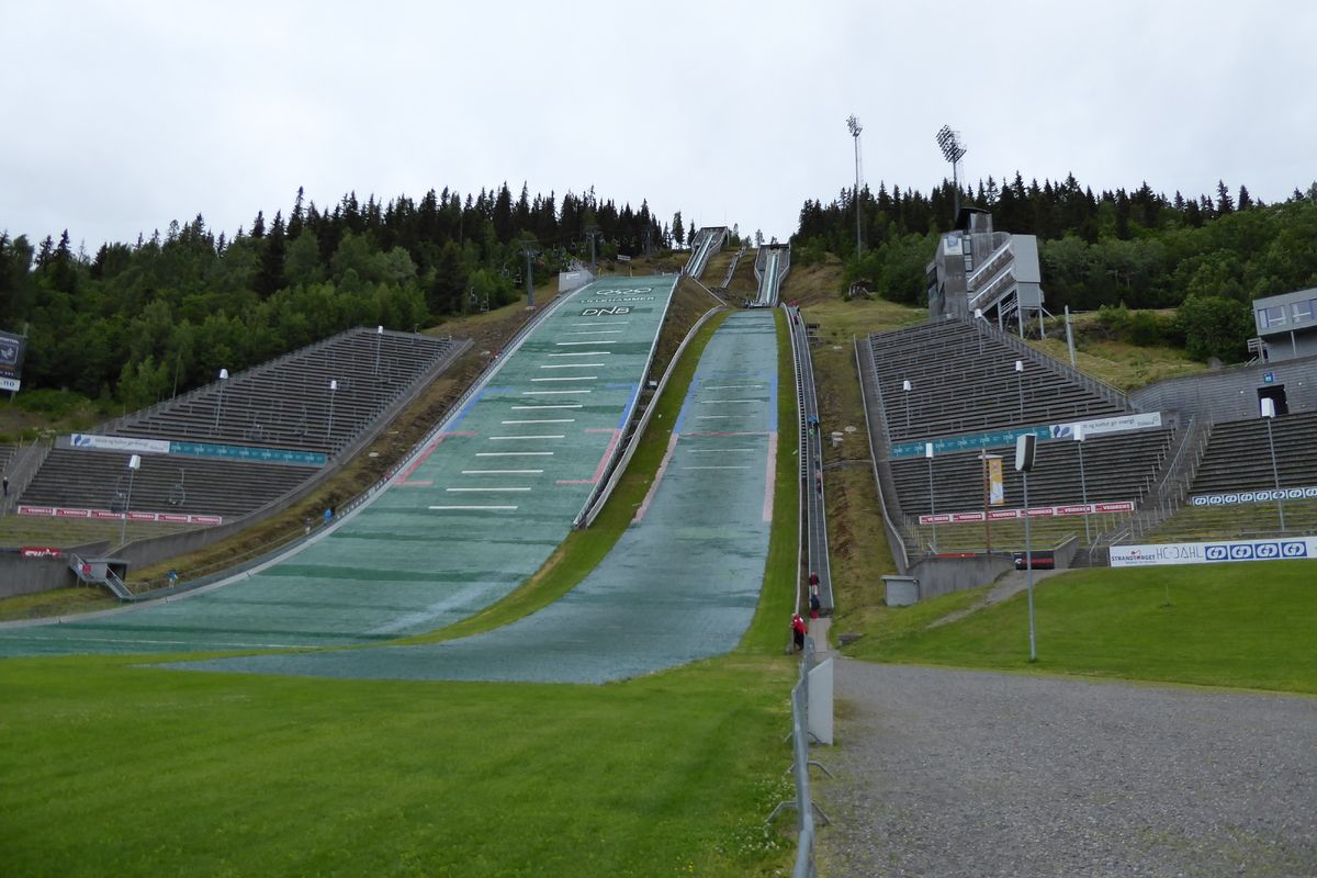 De skischans in Lillehammer