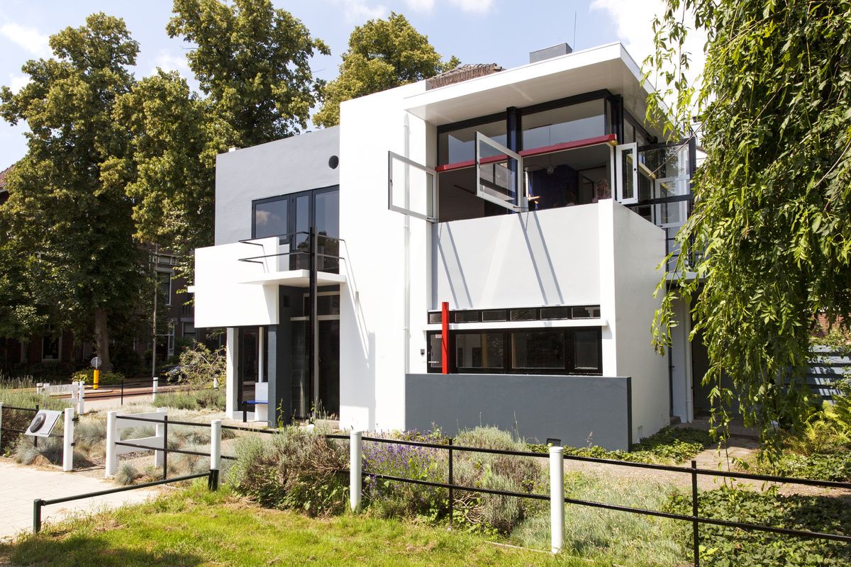 Het Rietveld Schr&ouml;derhuis van voren
