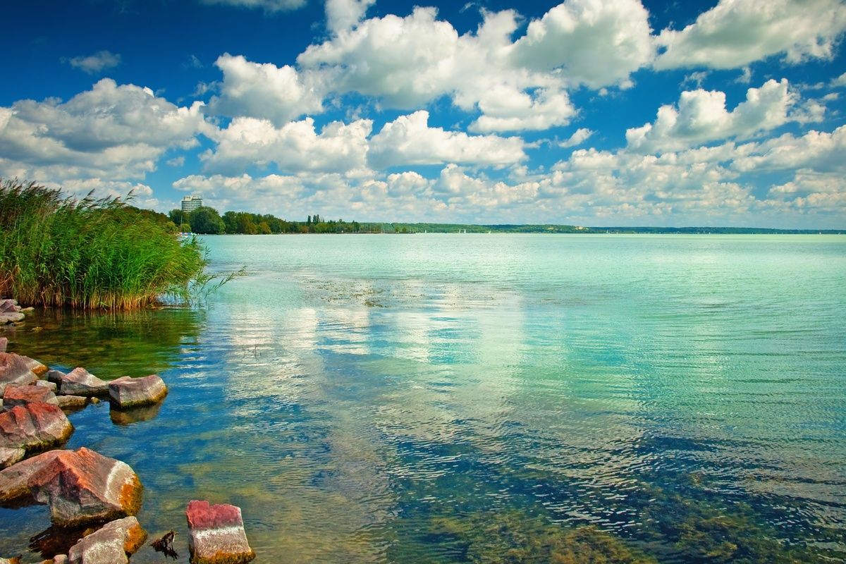 Uniek plaatje van Balatonmeer