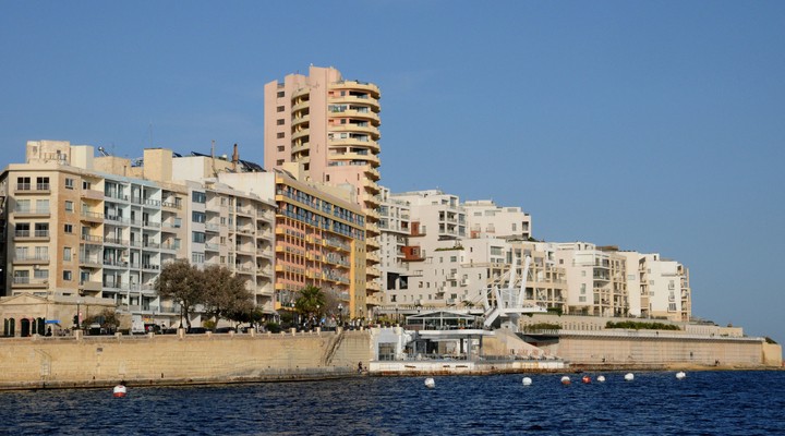 Sliema gezien vanaf het water, Malta