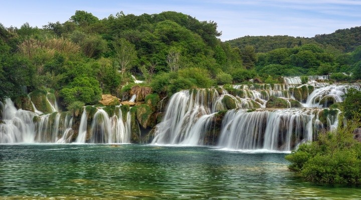 watervallen in Plitvice meren gebied