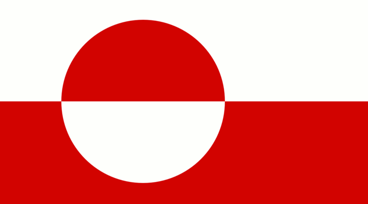 Vlag van Groenland, rood met wit