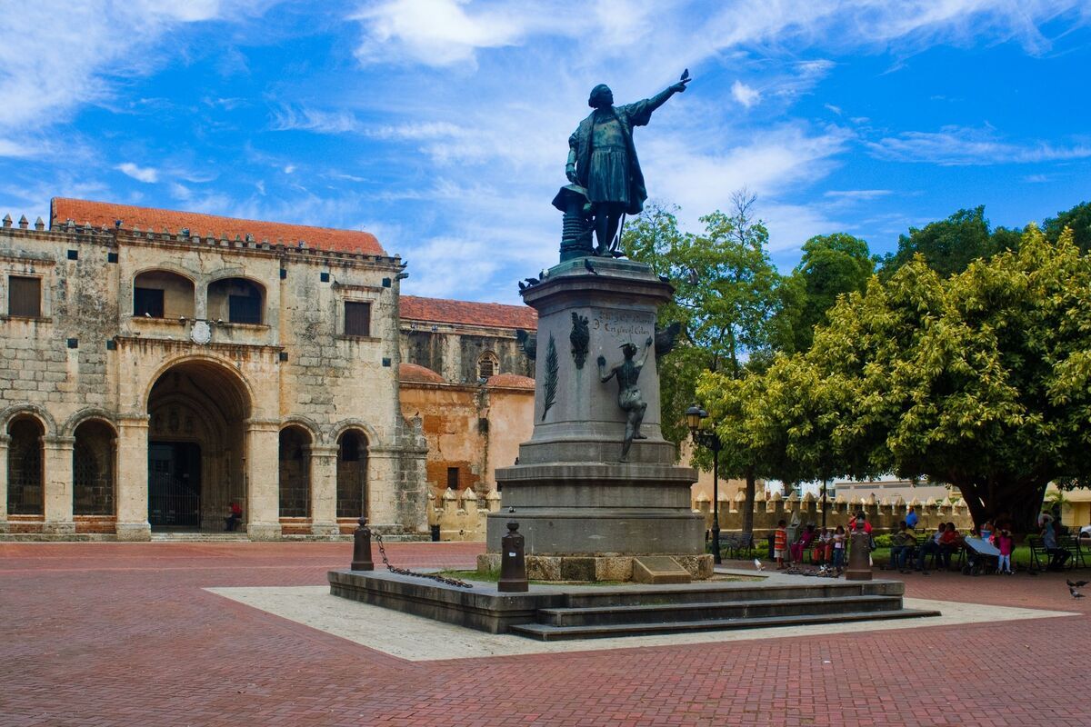 Christopher Columbus standbeeld in Santo Domingo