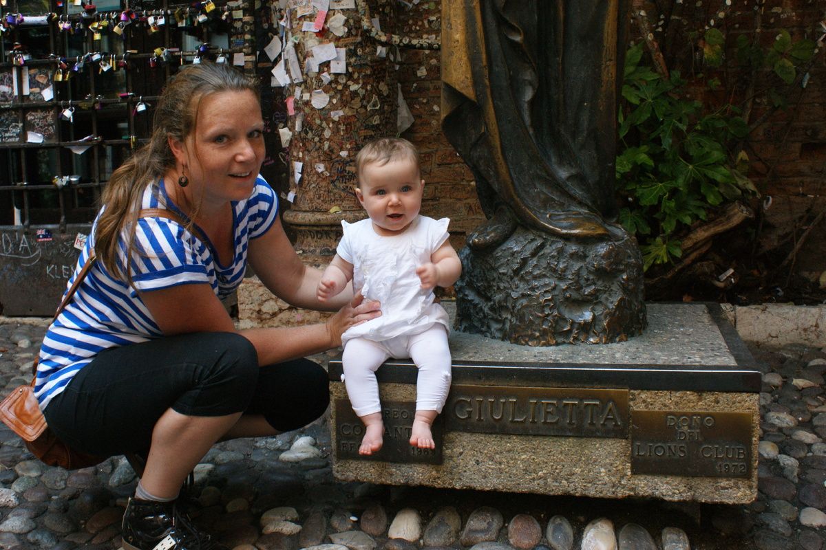 Bij het balkon van Romeo en Julia