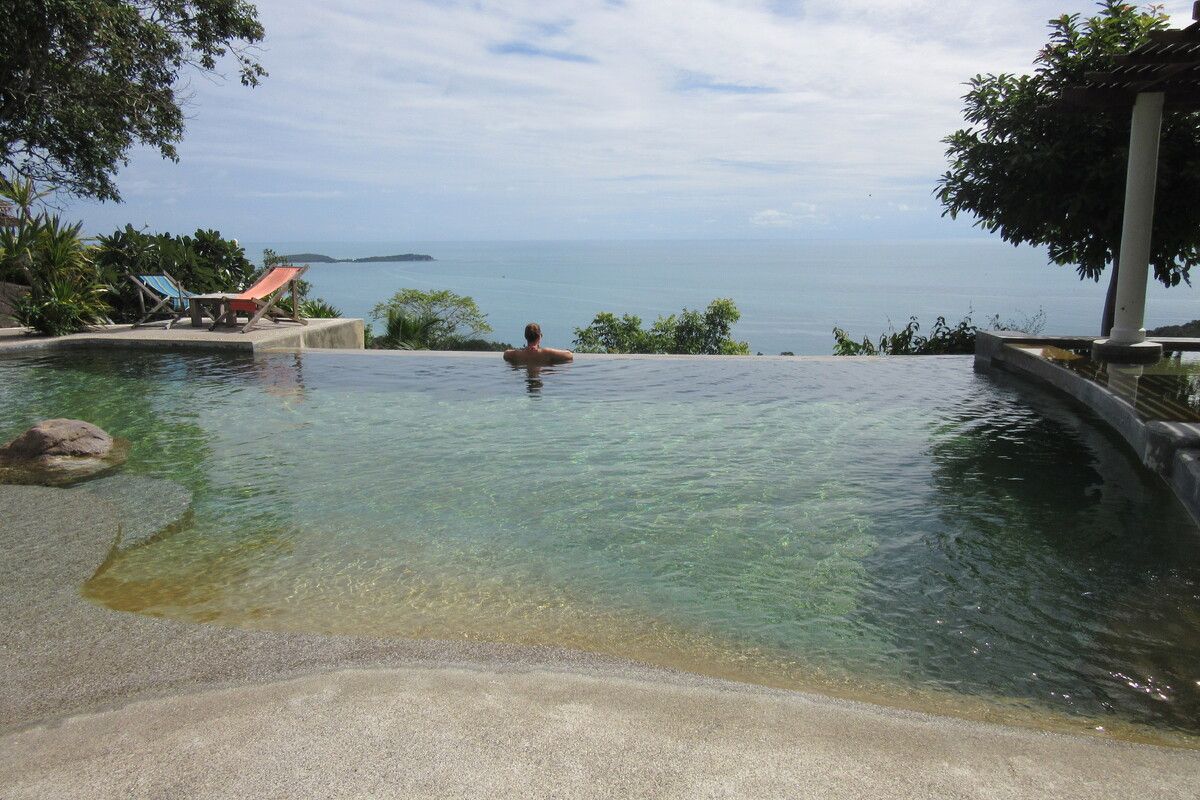 Uitzicht vanuit het zwembad