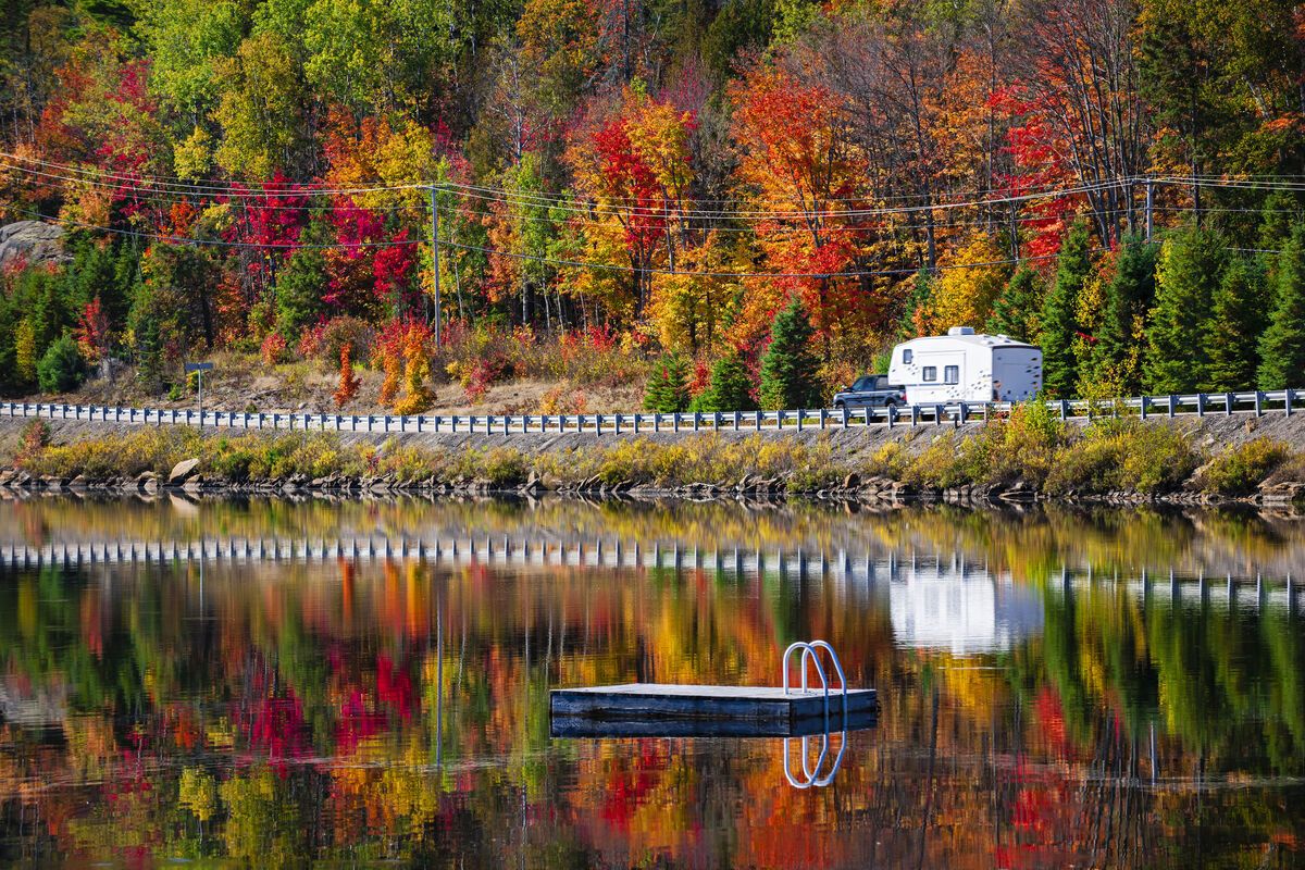 Herfst in het Algonquin Park, Ontario, Canada