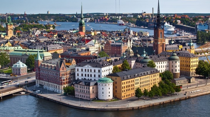 Stockholm gezien vanuit het stadhuis