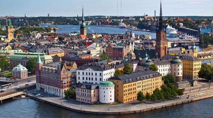 Panorama Stockholm vanaf het stadhuis