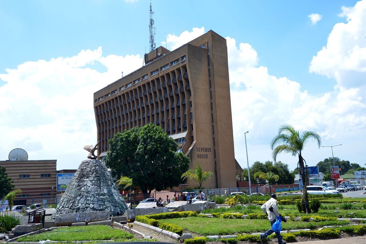 Plein in Lusaka, hoofdstad Zambia